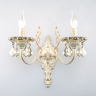 Бра Eurosvet Elisha 3281/2 белый с золотом/тонированный хрусталь Strotskis 