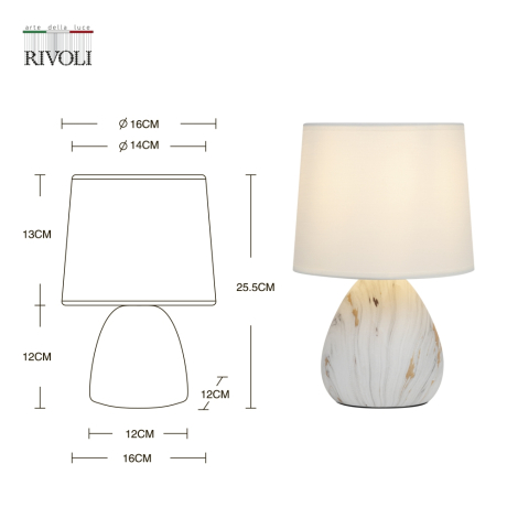 Настольная лампа с Led лампочками в комплекте Rivoli Б0053457+Lamps 