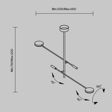 Потолочный светильник Maytoni MOD070CL-L15B3K1 Fad 