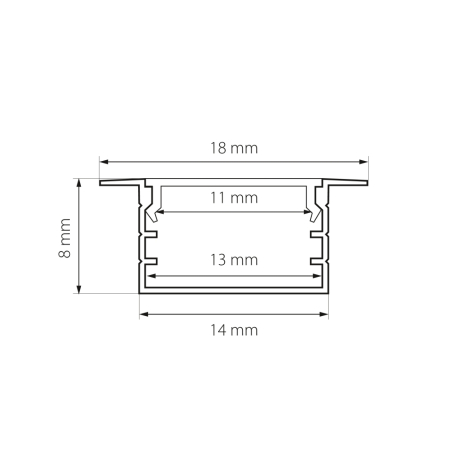 Профиль с прямоугольным рассеивателем Profiled Lightstar 419130 