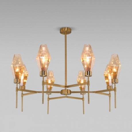 Люстра на штанге Eurosvet Prism 60143/8 латунь 