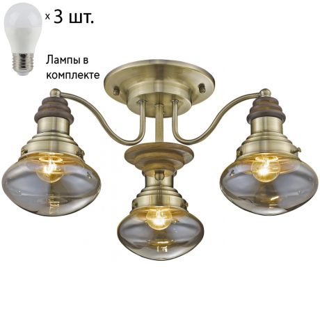 Потолочная люстра с лампочками Velante 306-507-03+Lamps 