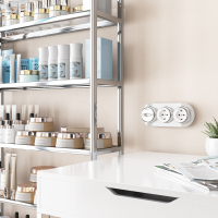 Розетка с заземлением (белый матовый/хром) Vintage Werkel W5871050