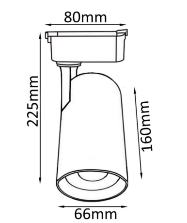Однофазный LED светильник 20W 4000К для трека Crystal Lux CLT 0.11 (CLT 0.31 006 20W WH ) 