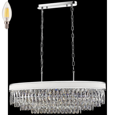 Подвесная люстра с лампочками Wertmark WE136.12.103+Lamps 