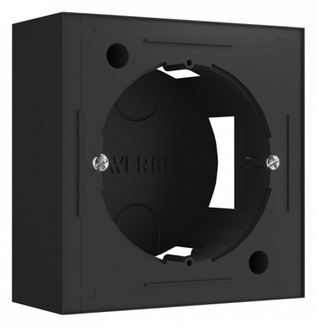 Короб накладной для розетки Werkel черный W8000008