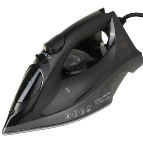 Утюг POLARIS PIR 2430K, 2400 Вт, керамическое покрытие, самоочистка, антикапля, антинакипь, черный, 57591 (456746)