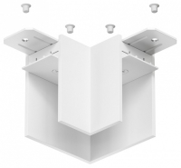 Соединитель угловой L-образный для треков накладных Denkirs Smart TR2102-WH