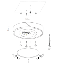 Потолочный светильник с пультом ДУ Velante 445-467-01