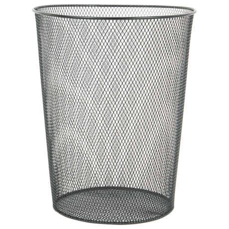 Корзина для бумаг, 9 л, металлическая, черная, BRAUBERG "Germanium", 231958 (231958)