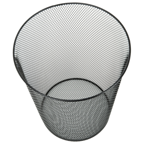 Корзина для бумаг, 9 л, металлическая, черная, BRAUBERG "Germanium", 231958 (231958)