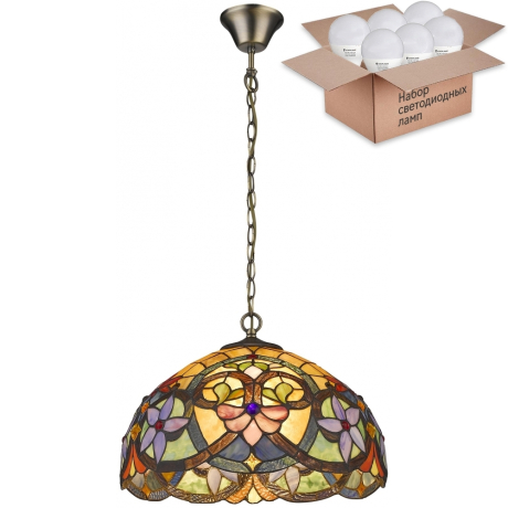 Подвесной светильник с лампочками Velante 818-806-02+Lamps E27 P45 