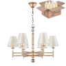 Подвесная люстра Crystal Lux с лампочками FLAVIO SP6 GOLD+Lamps E14 Свеча 