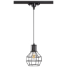 Однофазный светильник на подвесе для трека Novotech Zelle с лампочкой 370423+Lamps E27 P45