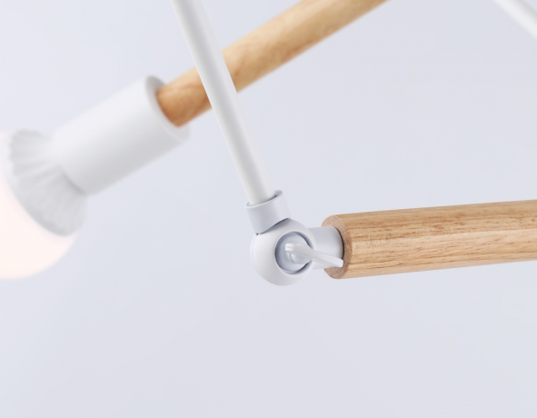 Люстра на штанге с лампочками Ambrella light TR80485+Lamps 