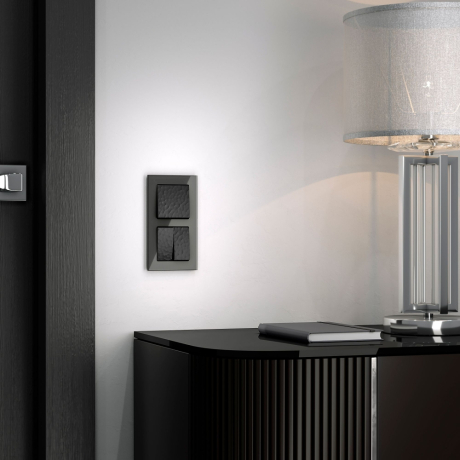 Выключатель проходной одноклавишный без рамки Werkel Hammer черный W1212008