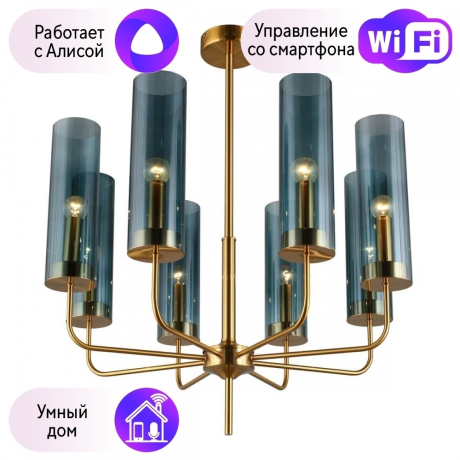 Люстра с поддержкой Алисы На штанге Omnilux OML-99617-08-A 