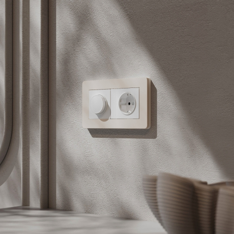 Рамка на 2 поста Werkel Split (айвори/белый, soft-touch) W0023066 