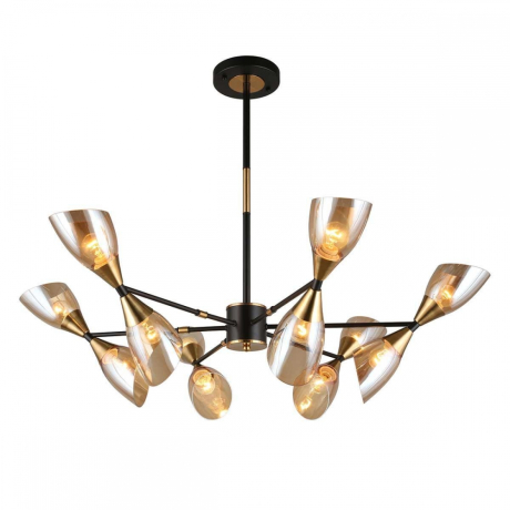 Люстра на штанге с лампочками Omnilux OML-66807-12+Lamps 