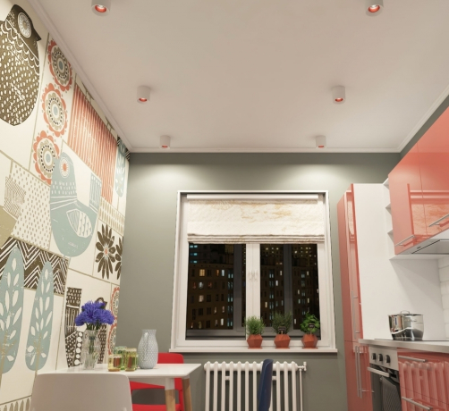 Накладной светильник Denkirs DK3090-WH+RD 