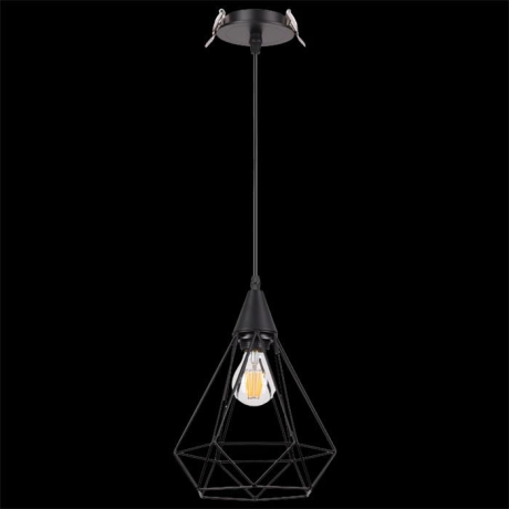 Встраиваемый подвесной светильник Novotech Zelle с лампочкой 370422+Lamps E27 P45 