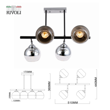 Потолочная люстра Rivoli Eduarda 9100-304 (Б0053400)