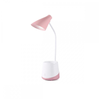 Настольная лампа с аккумуляторной батареей, USB-проводом и канцелярским стаканом Desk Ambrella light DE565