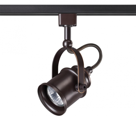 Однофазный светильник для шинопровода с лампочкой Novotech 370545+Lamps 