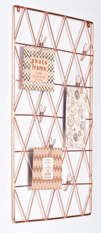 Нарушена упаковка.  <166639> PM09953 Фоторамки для фотографий Innova PM09953 Ф/рамка "Metal Wire Clip", роз.золото, металл  Б0037323