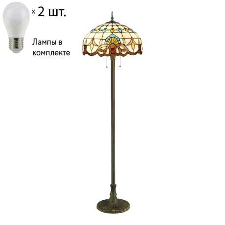 Торшер с лампочками Velante 830-805-02+Lamps E27 P45 