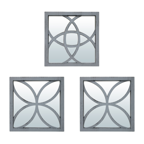 Комплект декоративных зеркал ''Варенна'' 3 шт, 25*25 см, размер зеркал 21*21 см Qwerty 74060