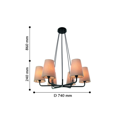 Подвесная люстра Favourite Pfefferling 2364-6P 