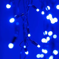 2,4*0,6м. Уличная гирлянда бахрома синий свет Ardecoled 230V ARD-Edge-Classic-2400X600-Black-88Led-Flash Blue (26010)