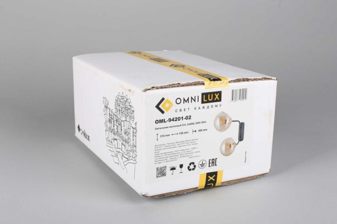 Бра с лампочками Omnilux OML-94201-02+Lamps 