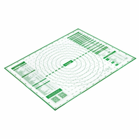 Набор из 2 шт, Коврик силиконовый для раскатки/запекания 46х66 см, зеленый, ПОДАРОК пластиковый нож, DASWERK, 608428