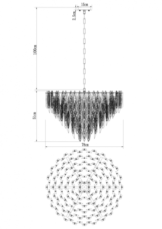 Подвесная люстра Divinare CABRERA 3509/01 LM-15 