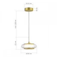 Подвесной светодиодный светильник ST Luce Frittela SL6239.203.01