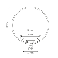 Профиль с круглым рассеивателем Profiled Lightstar 419301