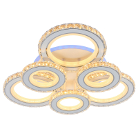 Светодиодная диммируемая люстра с ПДУ Profit Light 8061/3+3 WHT 240W+8W RGB