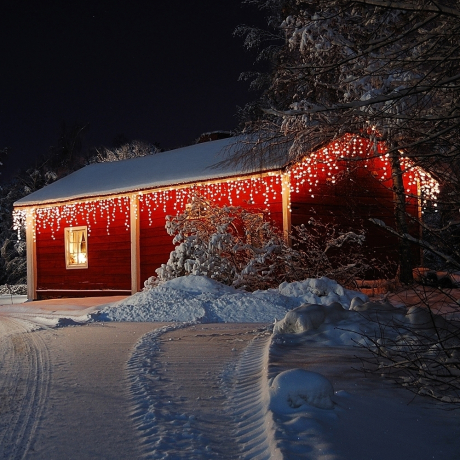 2*1м. Электрогирлянда Бахрома Vegas 64 теплых LED 12 нитей 55012