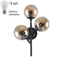 Бра Crystal Lux с лампочками MEDEA AP3+Lamps E27 P45