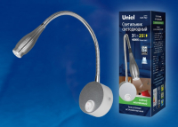 Светильник светодиодный настенный гибкий для интерьерного освещения Uniel ULT-F22-3W/4000K IP20 SILVER (UL-00004241)