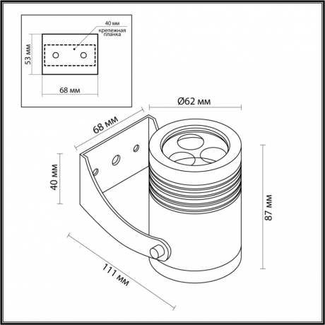 Фасадный поворотный светильник 360° Odeon Light Stima Nature 6648/6WA3