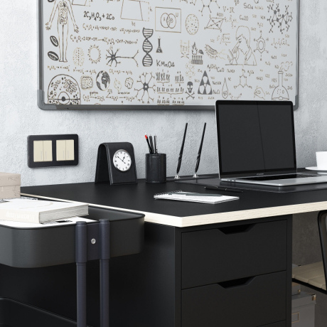 Рамка на 2 поста Werkel Platinum (черный алюминий) W0022608