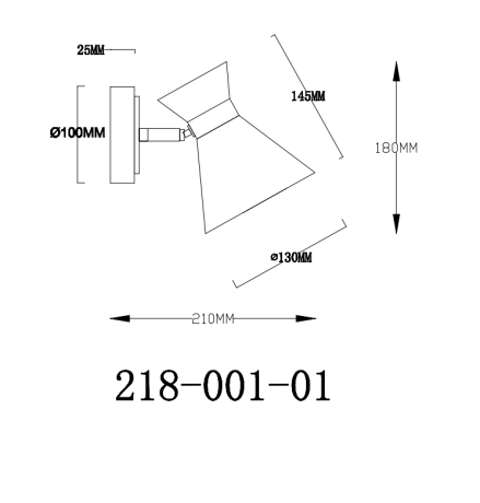 Светильник спот с Led лампочками в комплекте Velante 218-001-01+Lamps 