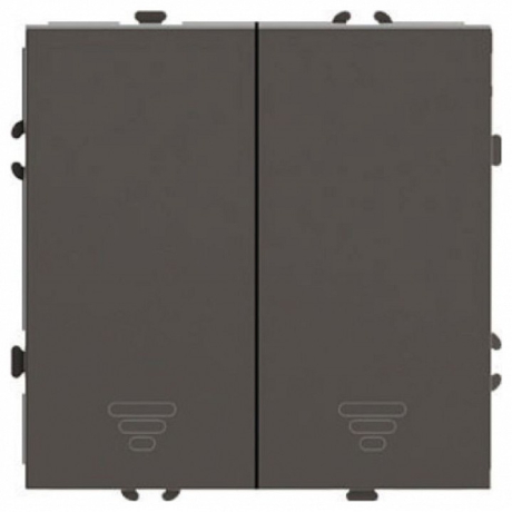 Выключатель самовозвратный двухклавишный без рамки Stekker Эмили 50367 