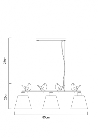 Люстра подвесная в наборе с 3 Led лампами. Комплект от Lustrof №94547-708676 