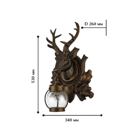 Уличный настенный светильник с лампами светодиодными, комплект от Lustrof. №55280-618319