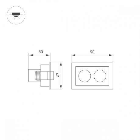 Встраиваемый светильник Arlight ORIENT 037207 