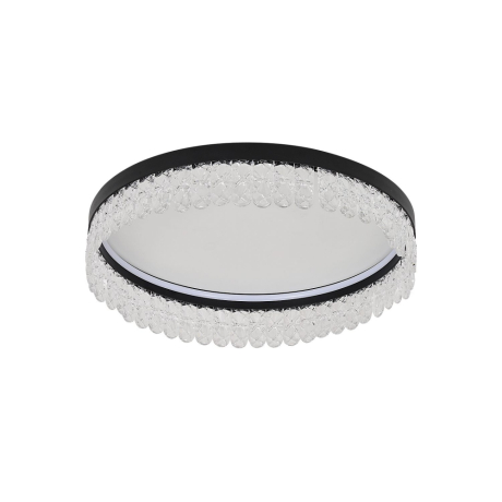 Потолочная люстра с пультом ДУ и прозрачными подвесками, цвет черный матовый от GETOGAZOV FAMILY 